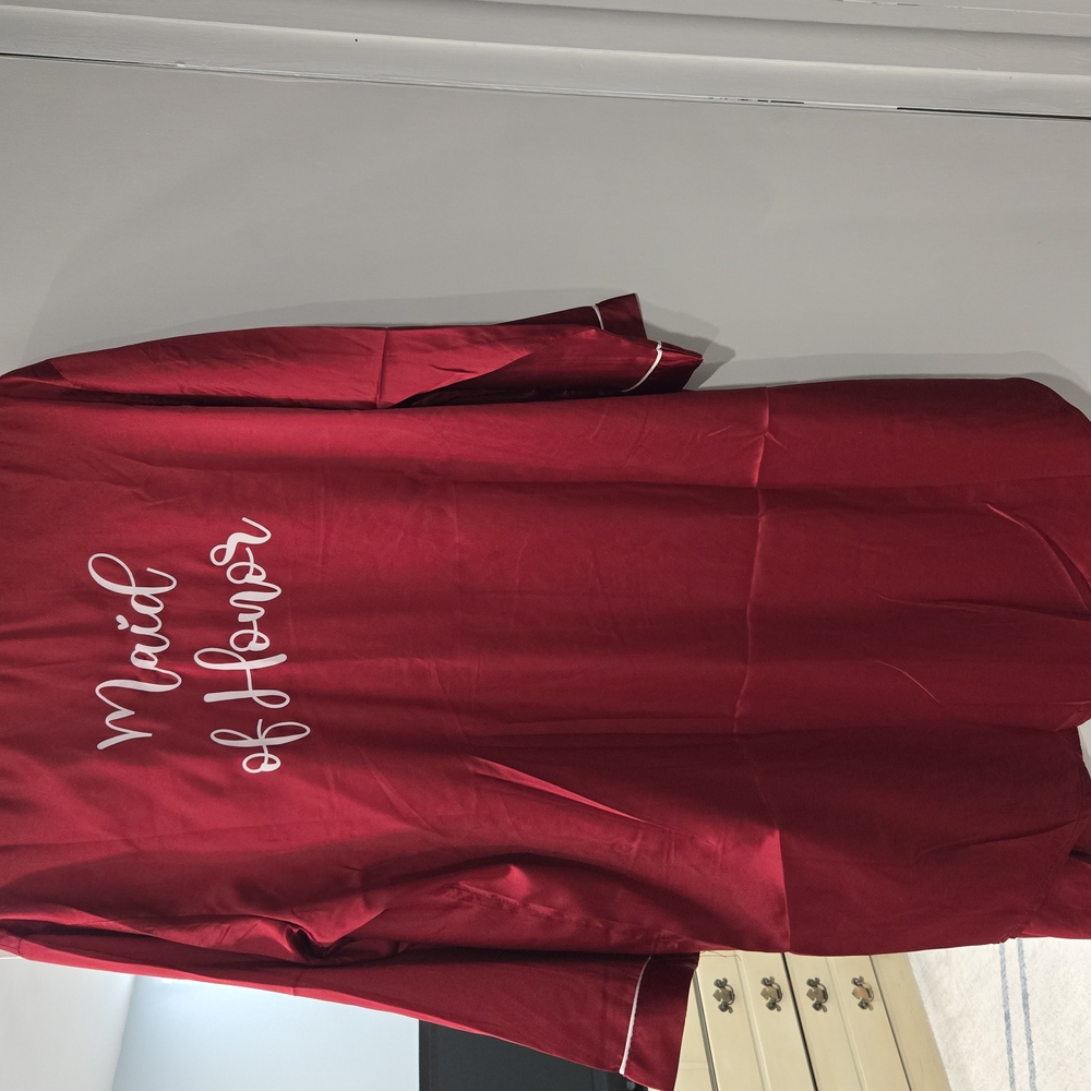Red Maid of Honor Robe
